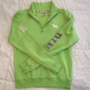 Victoria secret Pink lime green hoodie